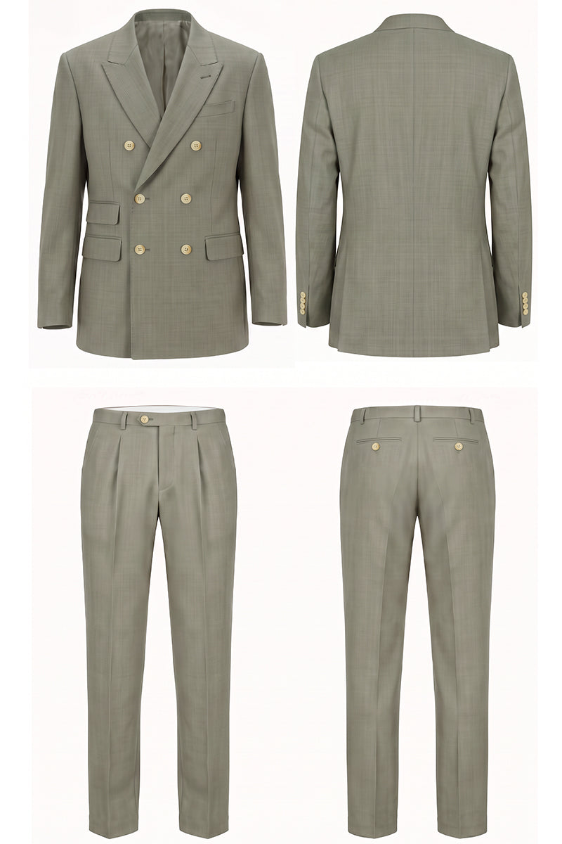 Costume en laine fine d’Australie vert