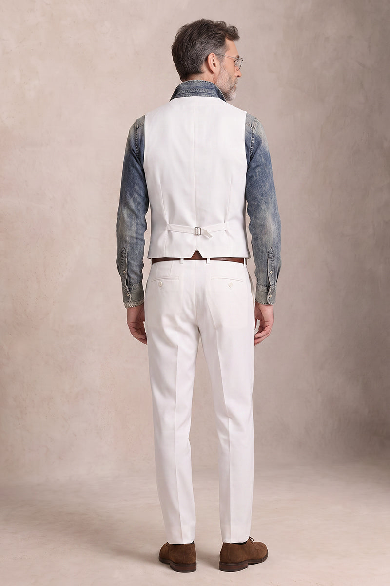 Completo bianco in lana merino