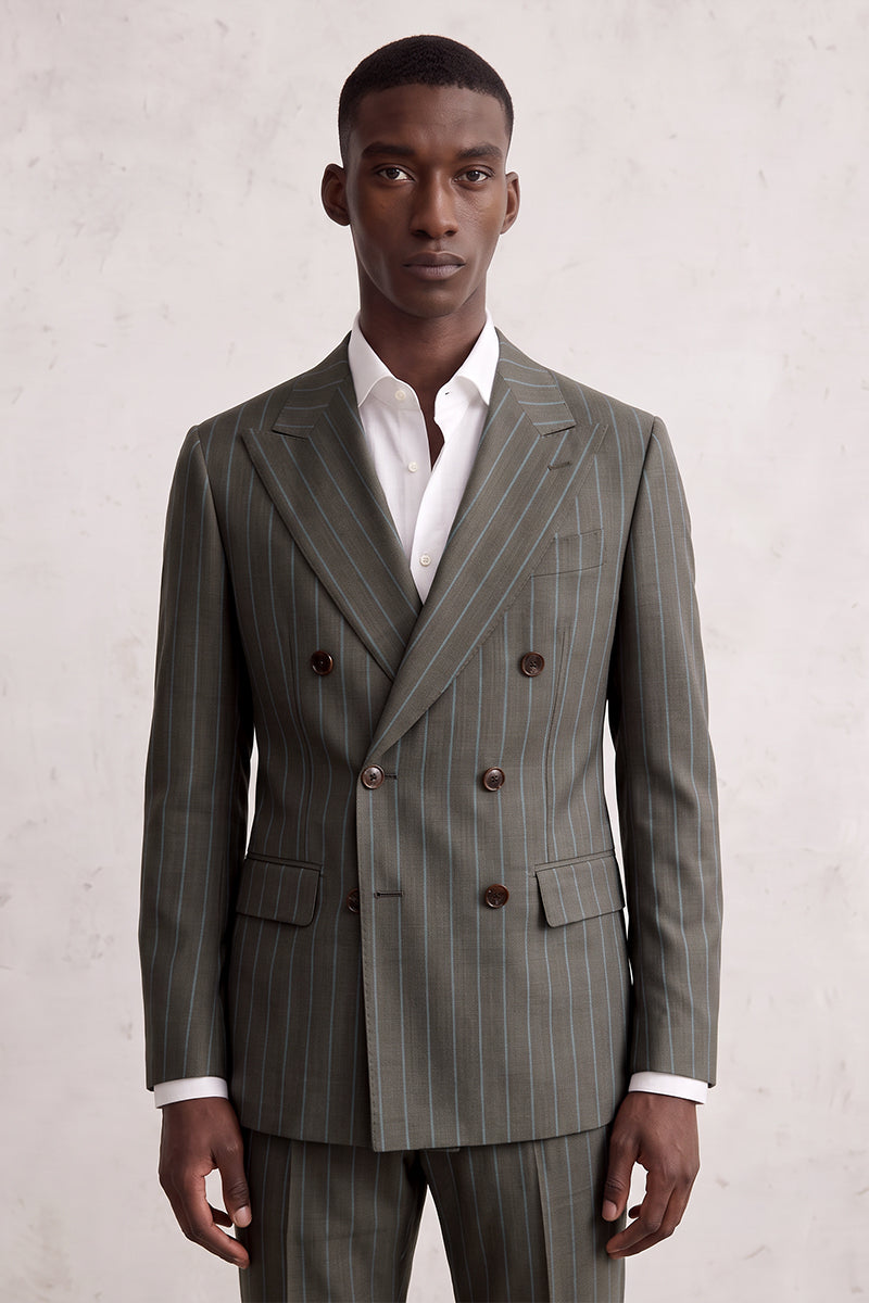 Gray 50% Merino Wool Suit