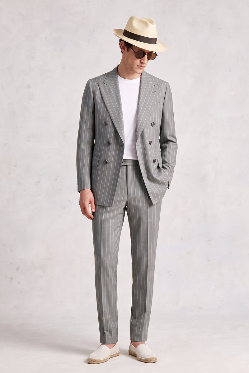 Gray 50% Merino Wool Suit