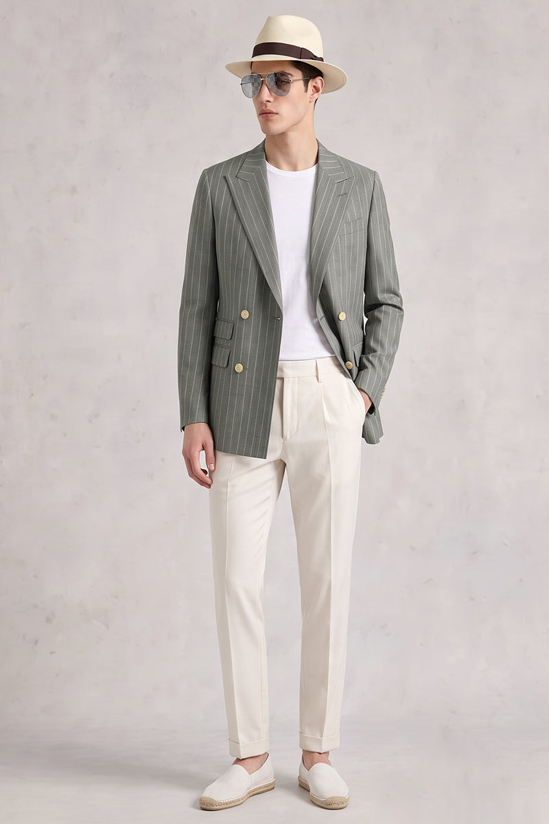 Gray 50% Merino Wool Suit