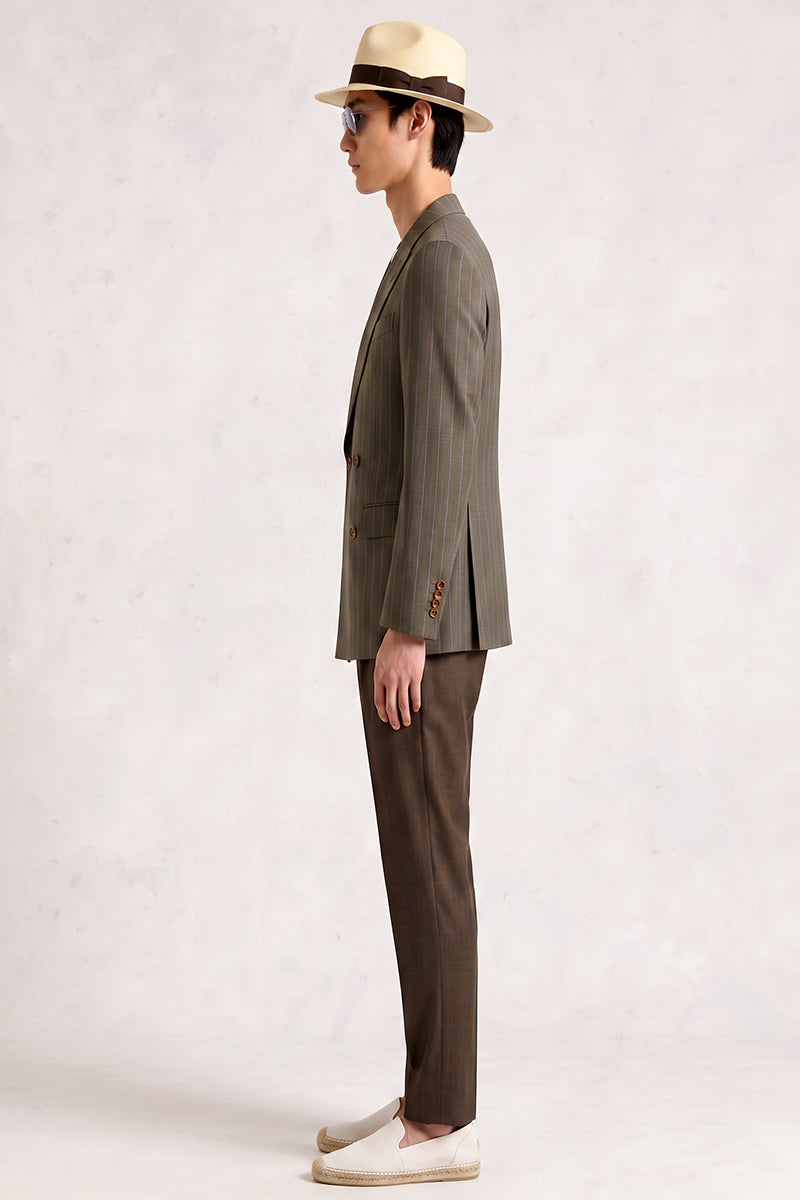 Brown 50% Merino Wool Suit