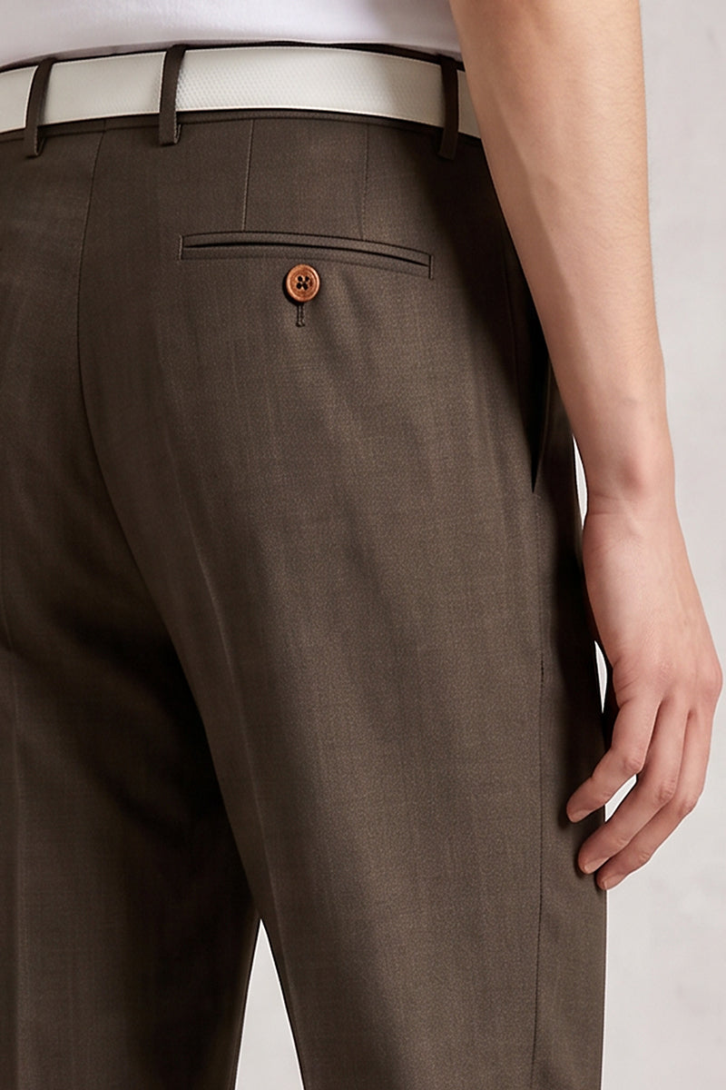 Braune Merinowollhose zum Anzug