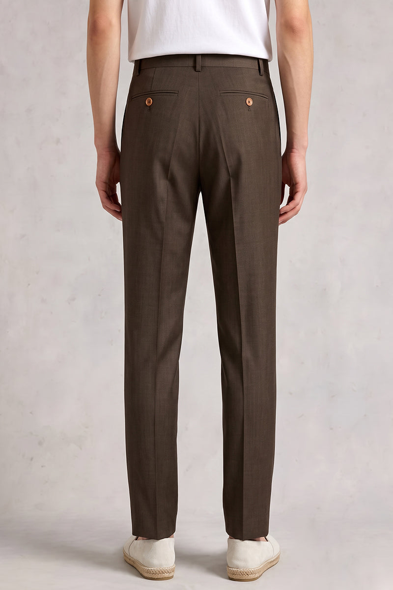 Braune Merinowollhose zum Anzug