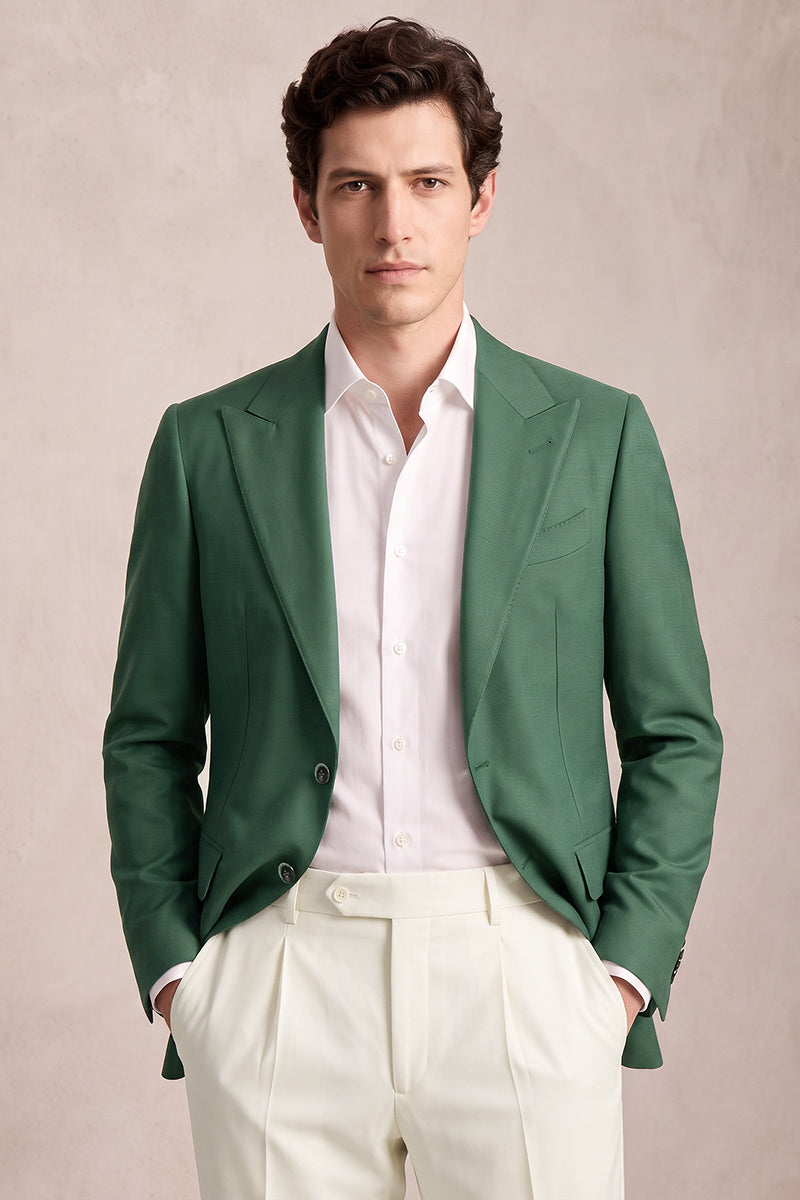 Green 50% Merino Wool Suit