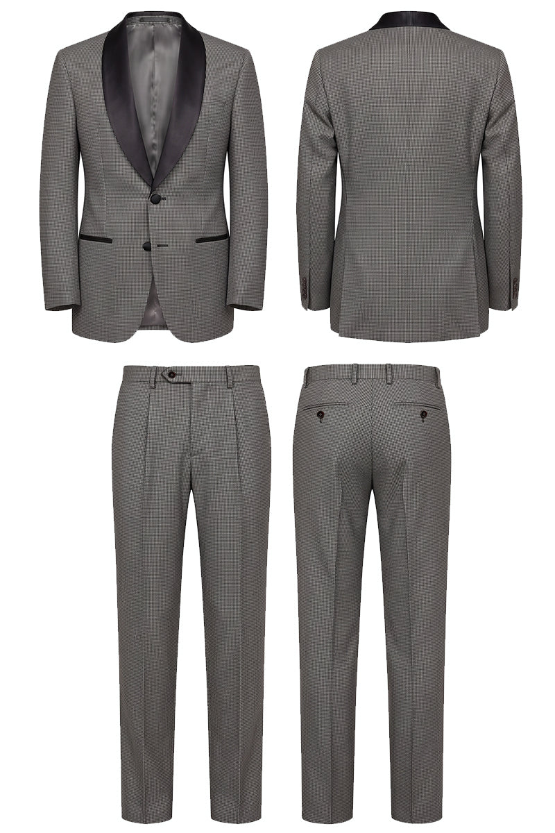 Gray 100% Merino Wool Suit