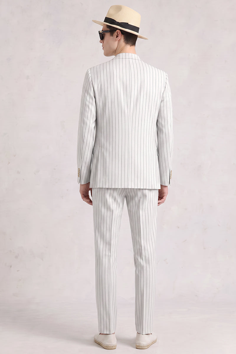 Gray 50% Merino Wool Suit