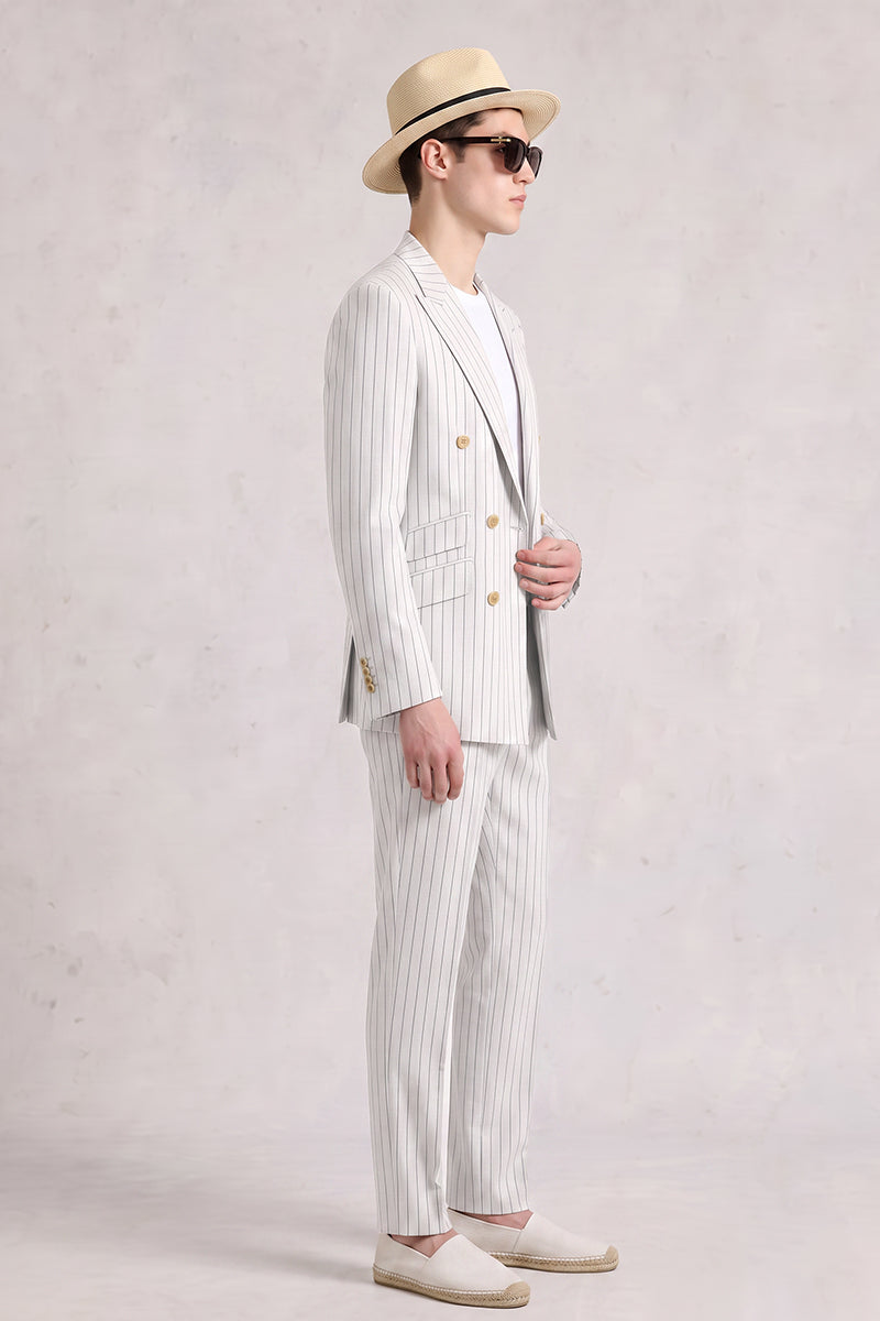 Gray 50% Merino Wool Suit