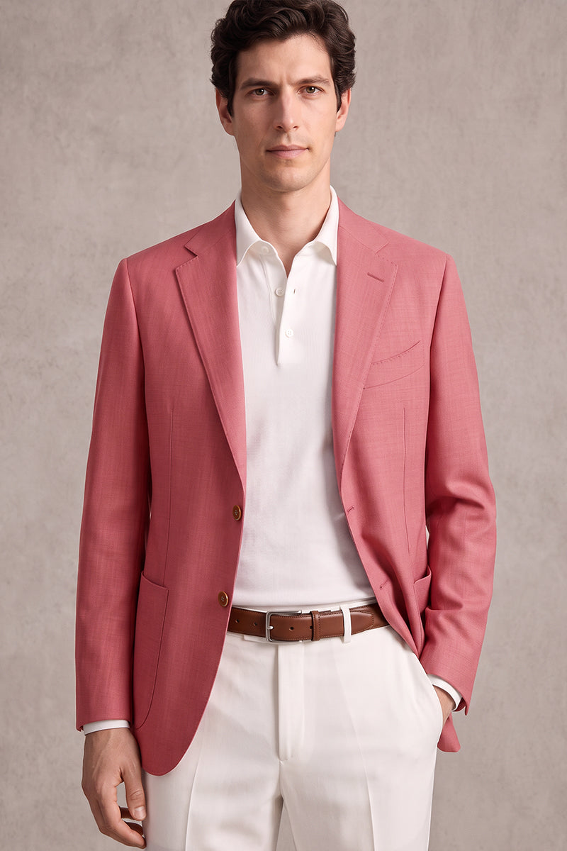 Pink 50% Merino Wool Blazers