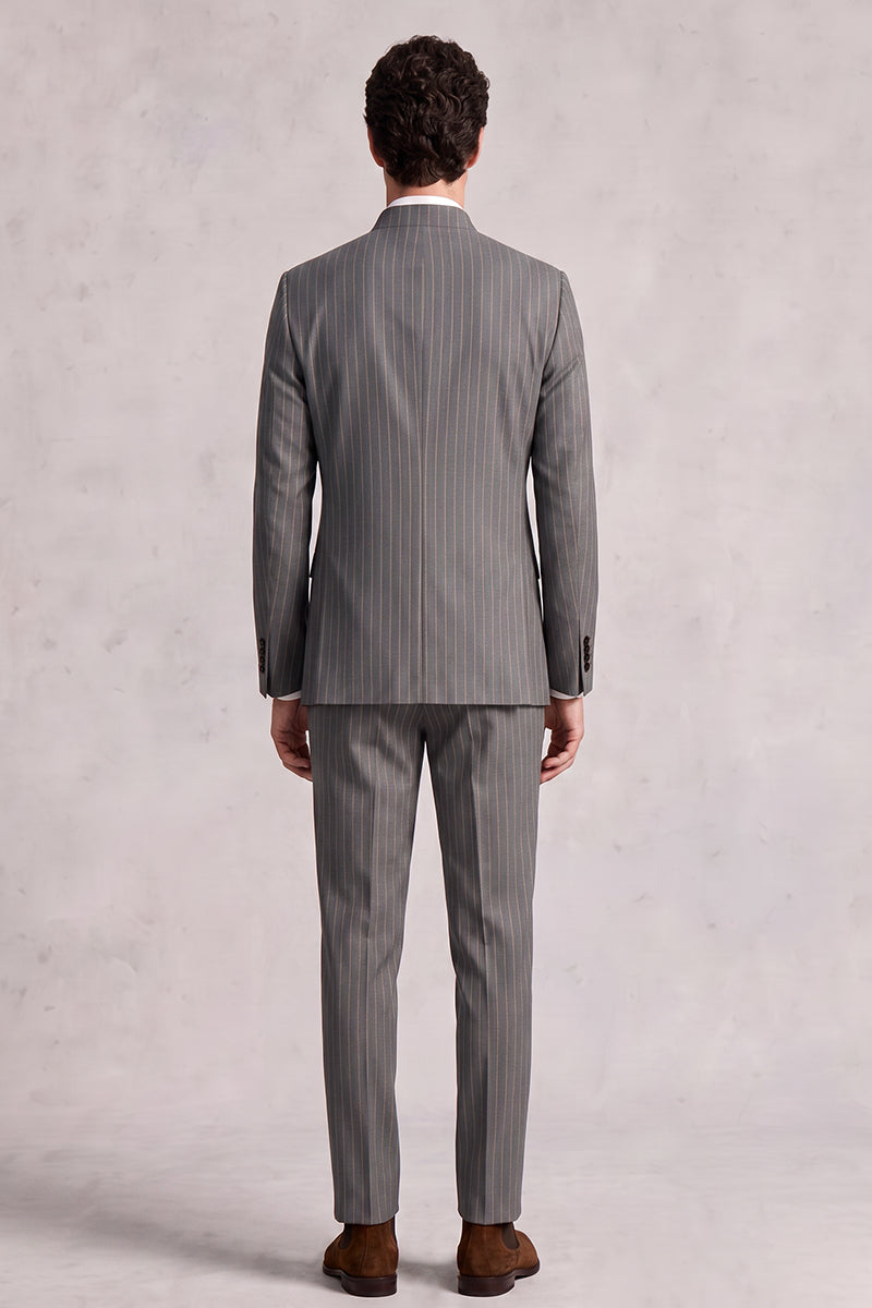 Gray 50% Merino Wool Suit