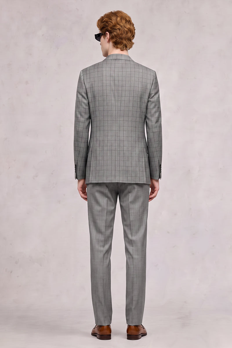 Gray 50% Merino Wool Suit