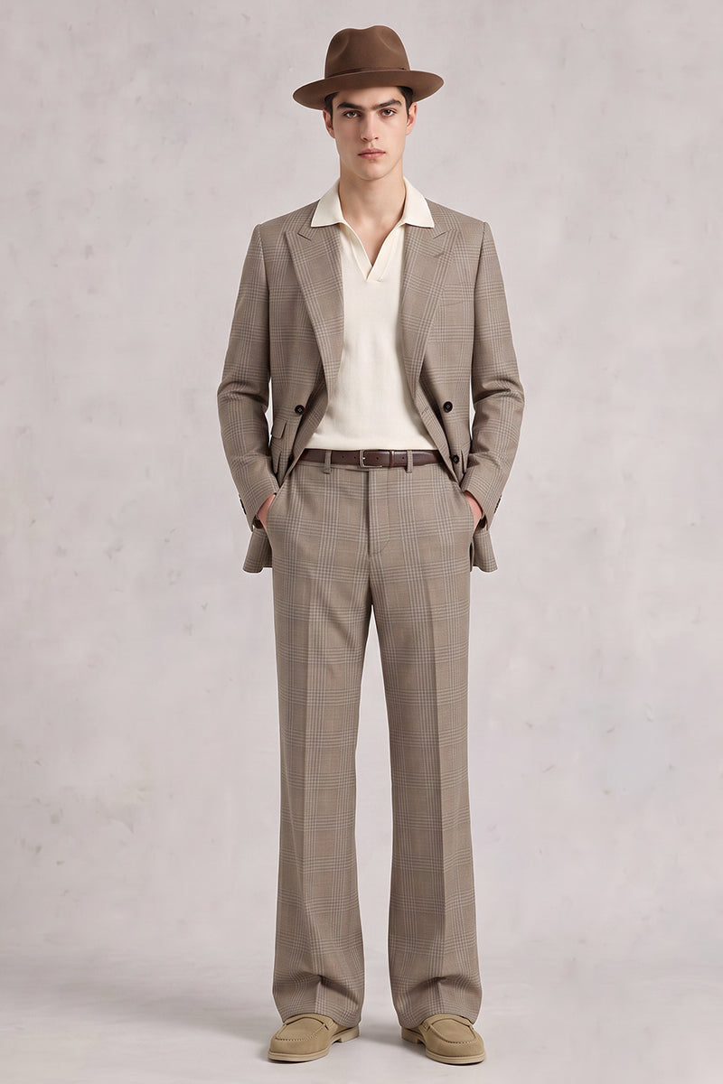 Brown 50% Merino Wool Suit