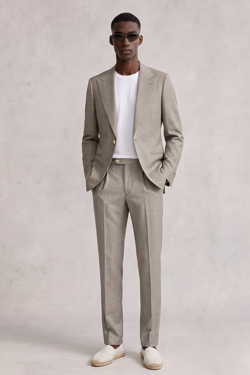 Gray 50% Merino Wool Suit