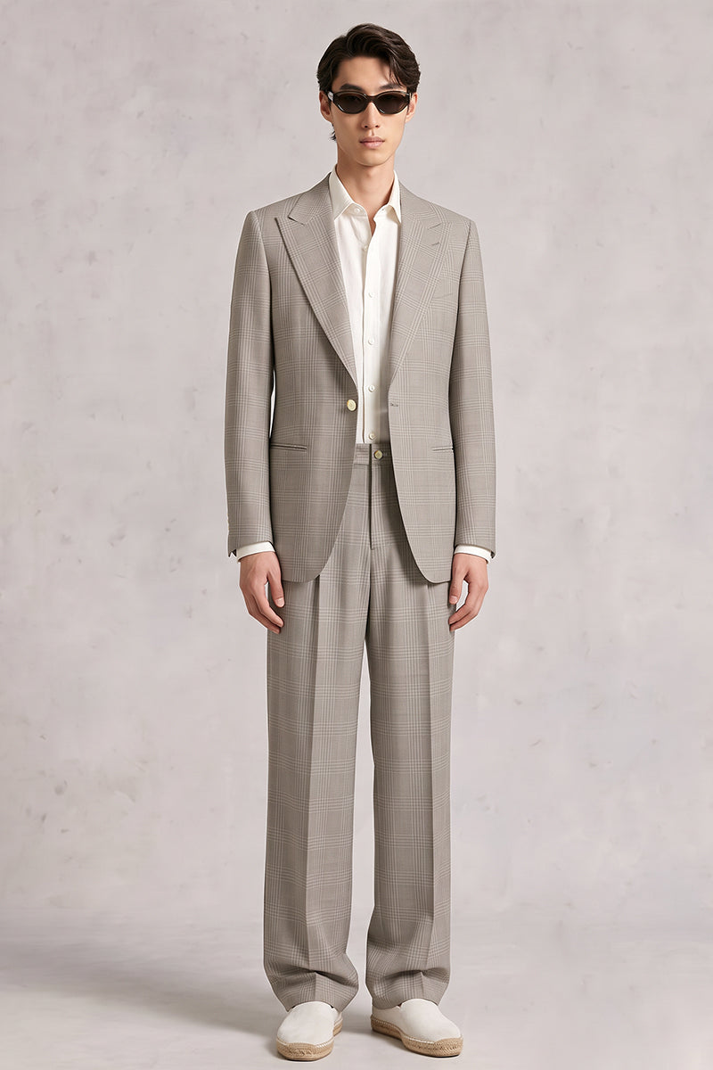 Gray 50% Merino Wool Suit