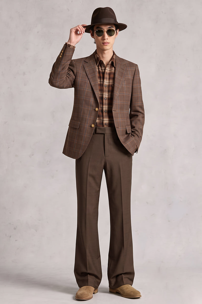Brown 50% Merino Wool Suit