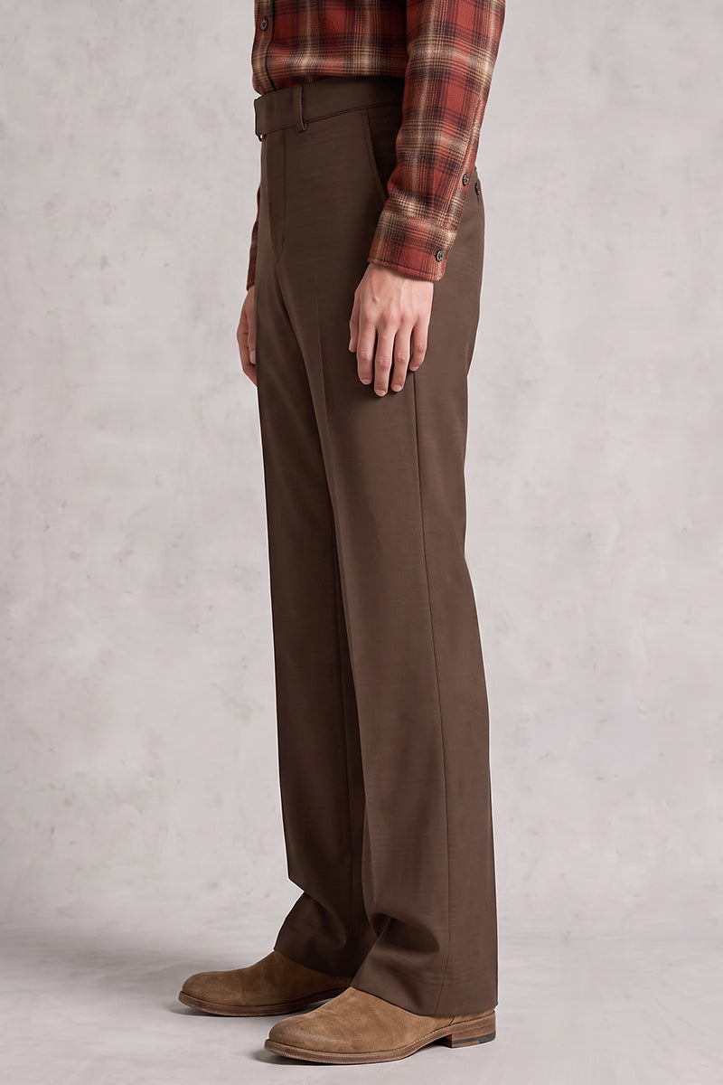 Brown 50% Merino Wool Suit Trousers
