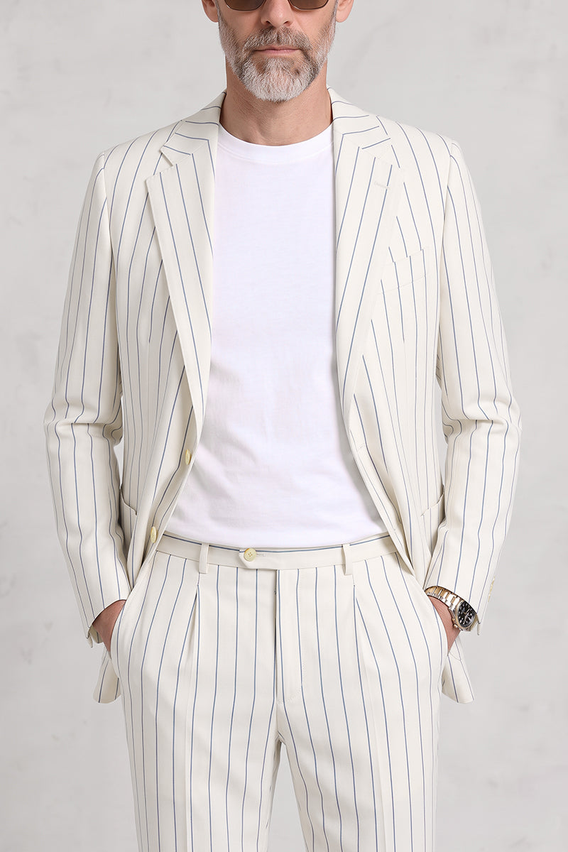 White 50% Merino Wool Suit