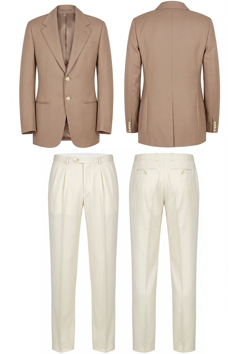 Khaki  50% Tencel Wool Suit