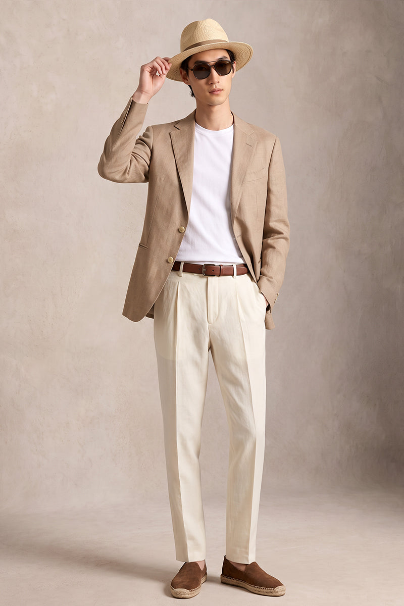 Khaki  50% Tencel Wool Suit