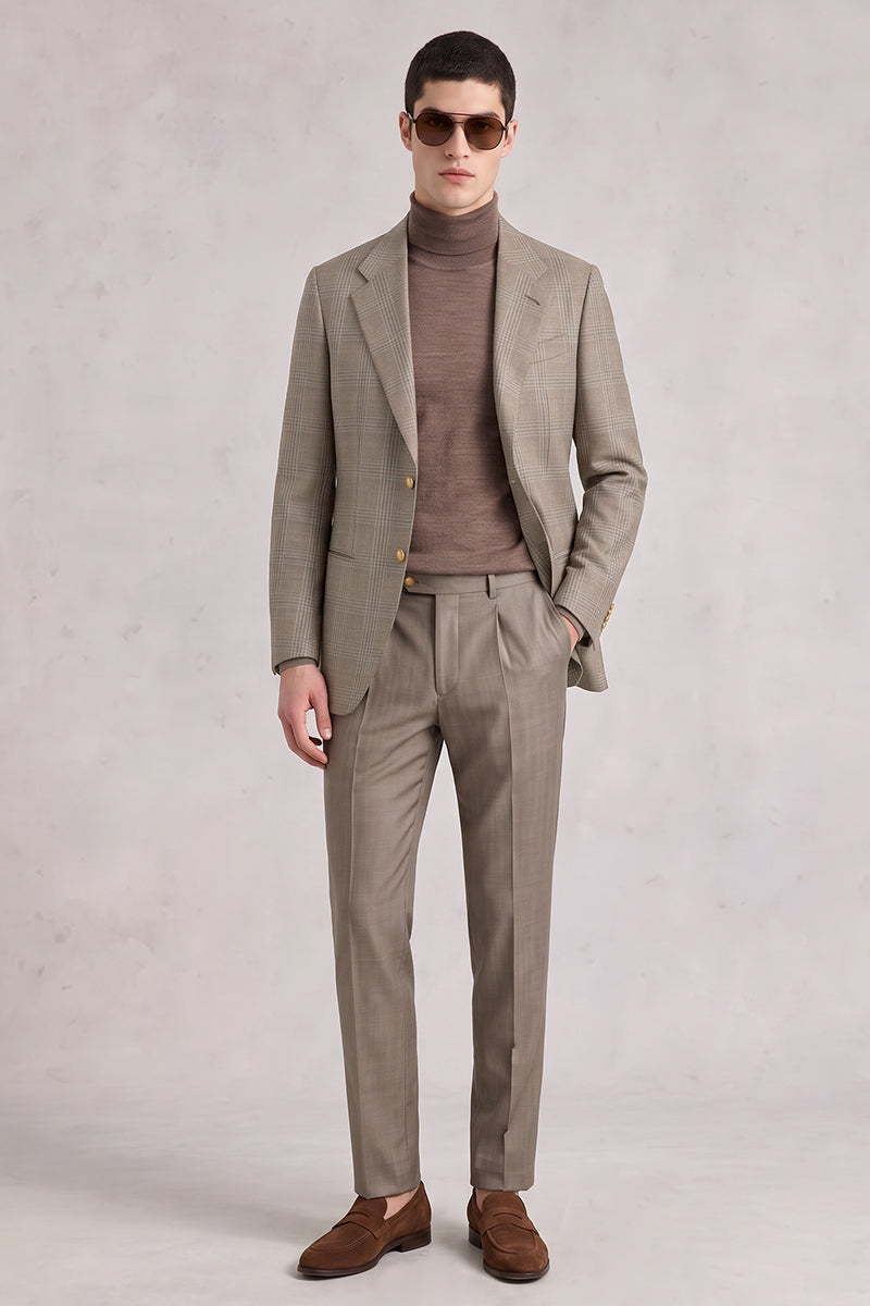 Brown 50% Merino Wool Suit