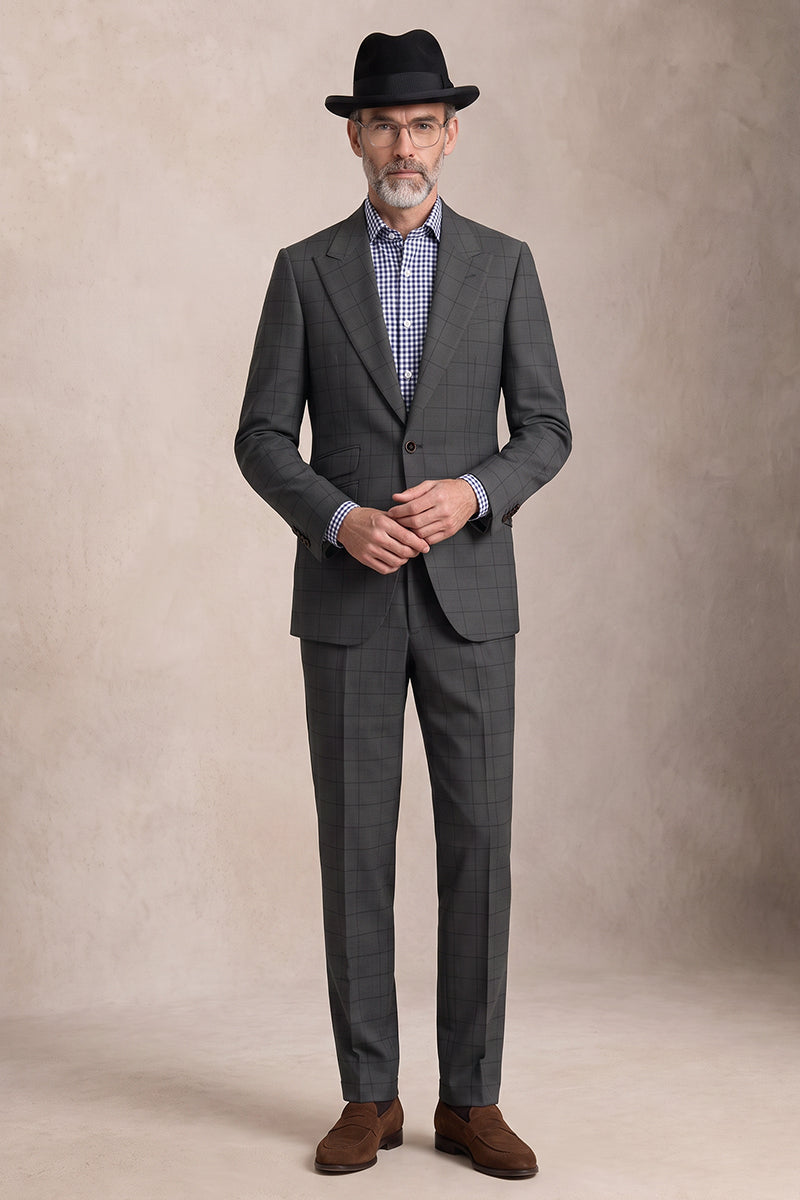Black 100% Merino Wool Suit