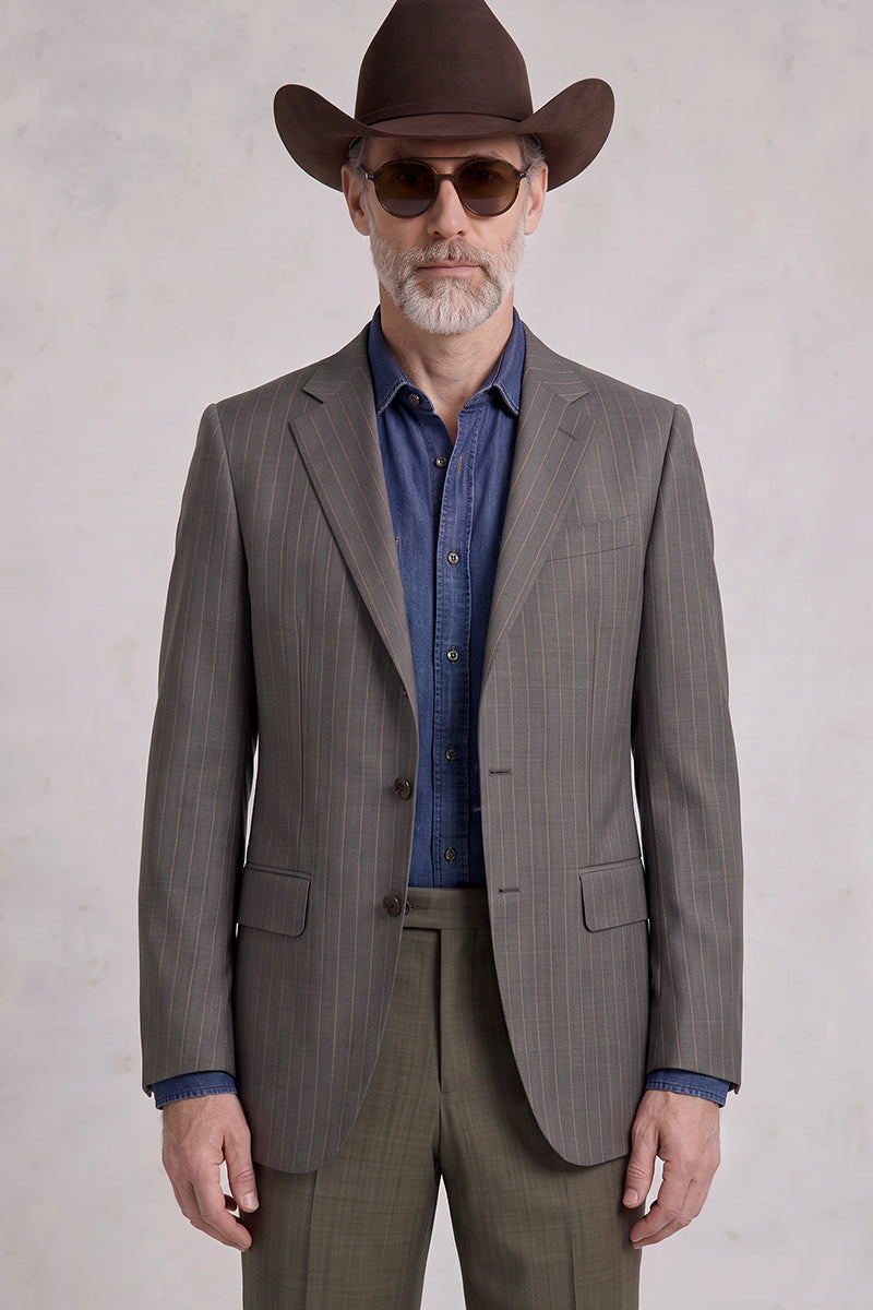 Gray 50% Merino Wool Suit