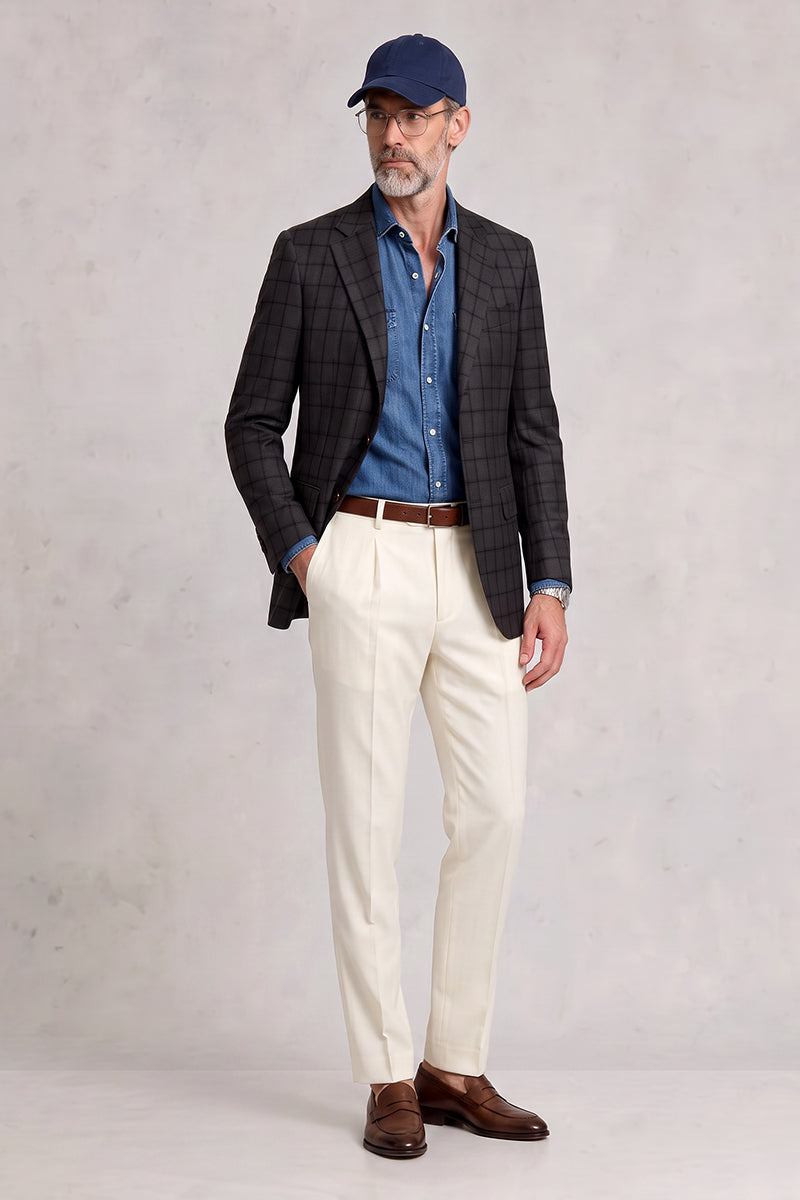 Black 50% Merino Wool Suit