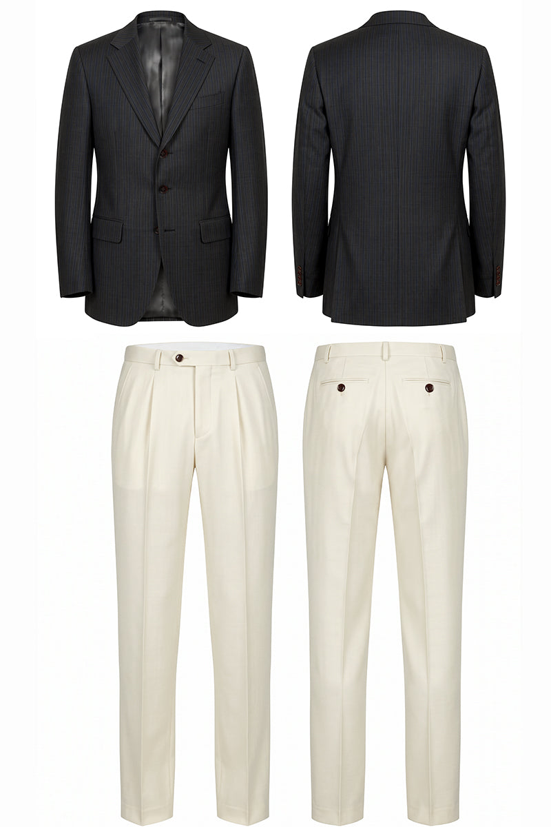 Black 50% Merino Wool Suit