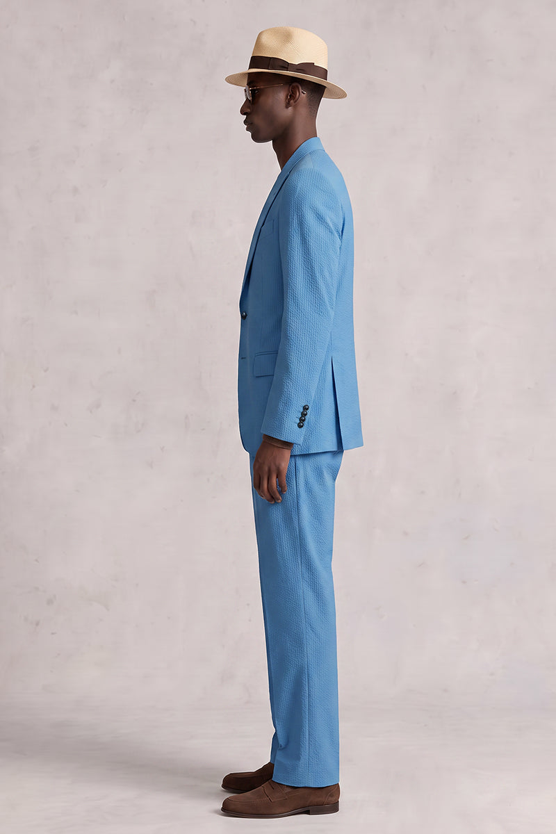 Blue 50% Merino Wool Suit