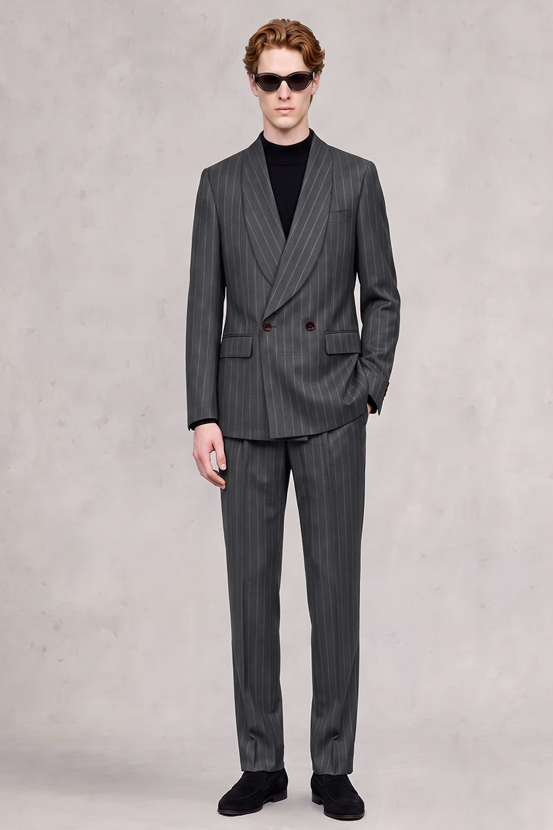 Black 50% Merino Wool Suit