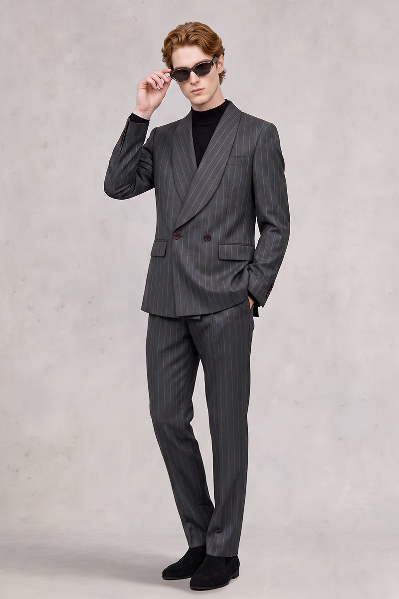 Black 50% Merino Wool Suit
