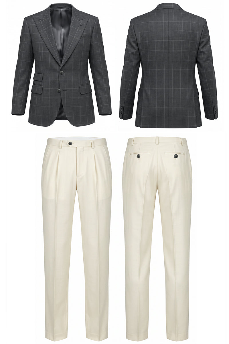 Gray 50% Merino Wool Suit