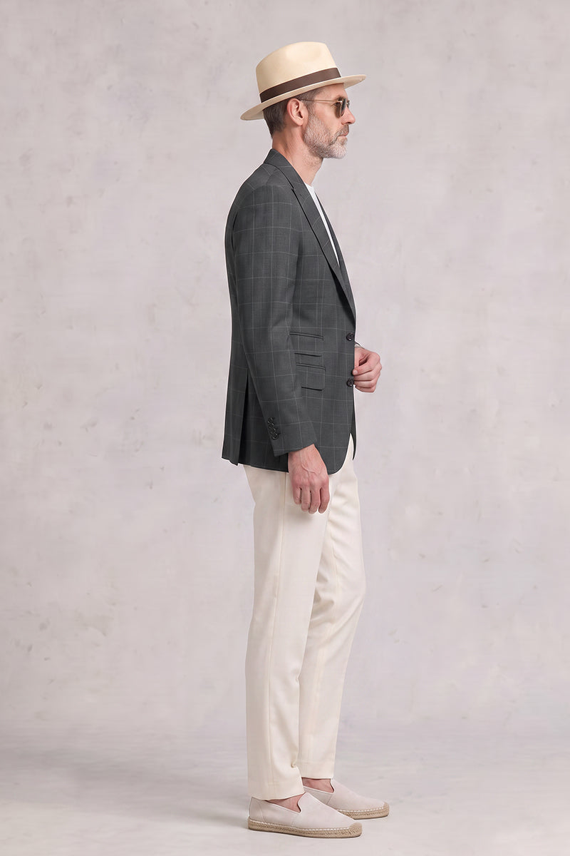 Gray 50% Merino Wool Suit
