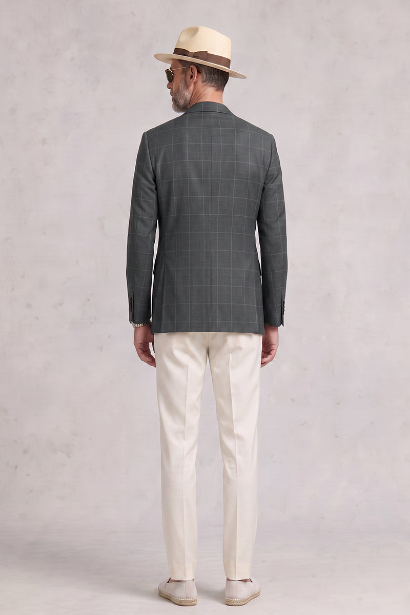 Gray 50% Merino Wool Suit