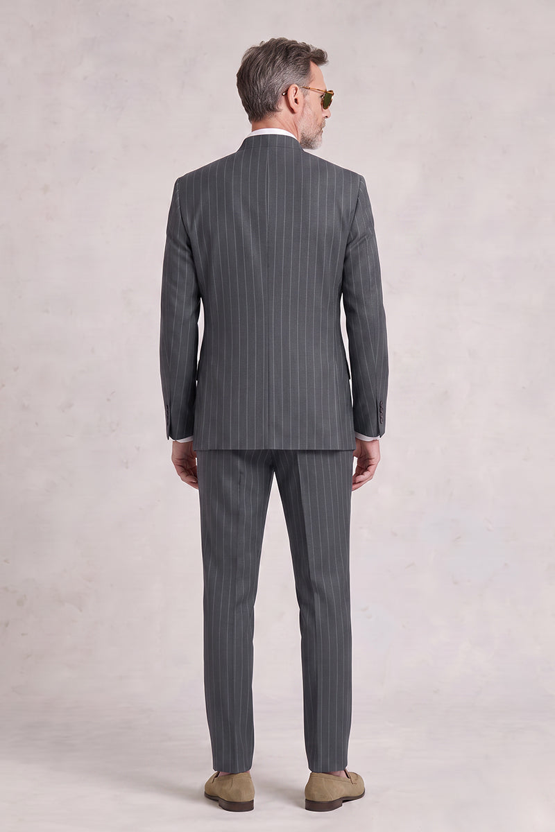 Gray 50% Merino Wool Suit