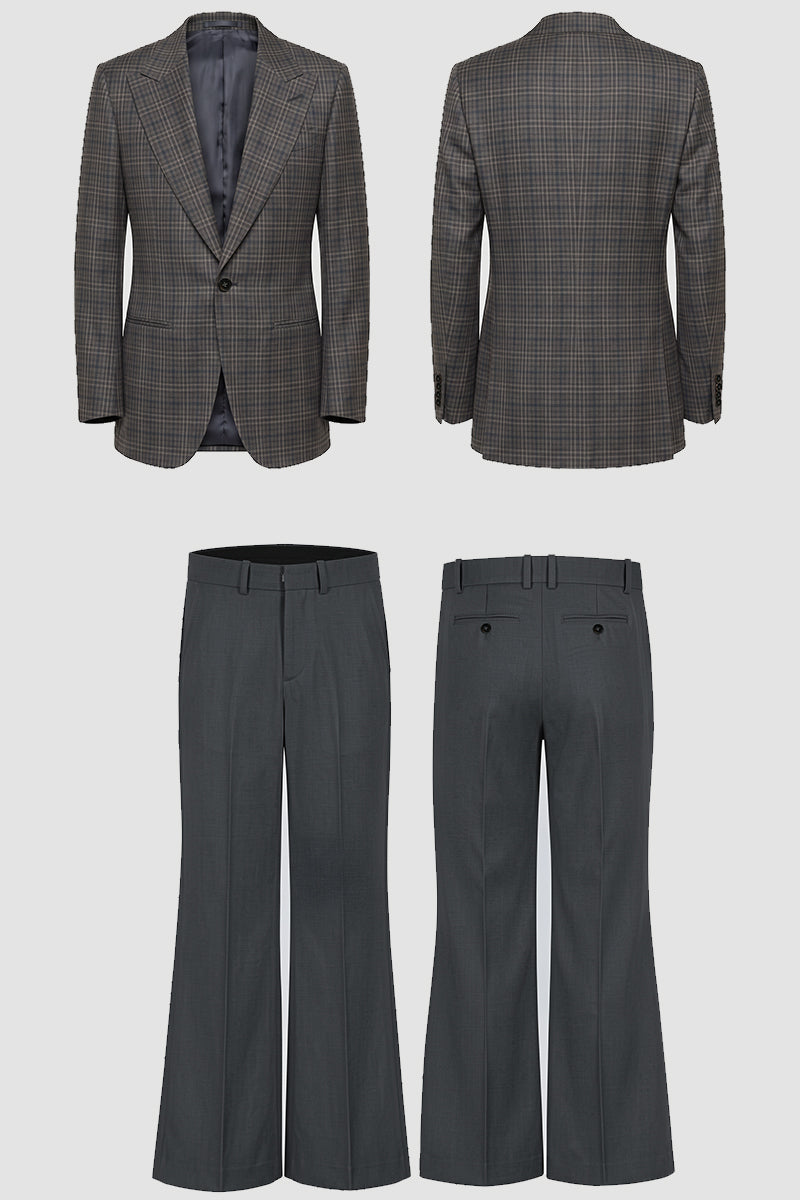 Gray 50% Merino Wool Suit