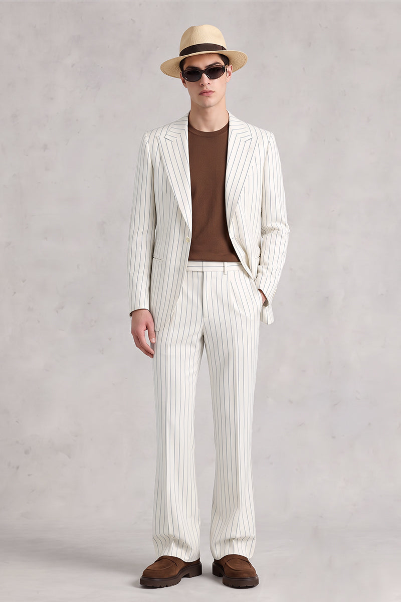 White 50% Merino Wool Suit