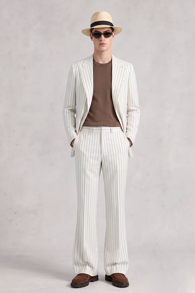 White 50% Merino Wool Suit