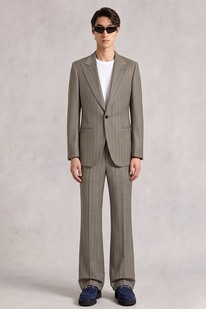 Brown 50% Merino Wool Suit