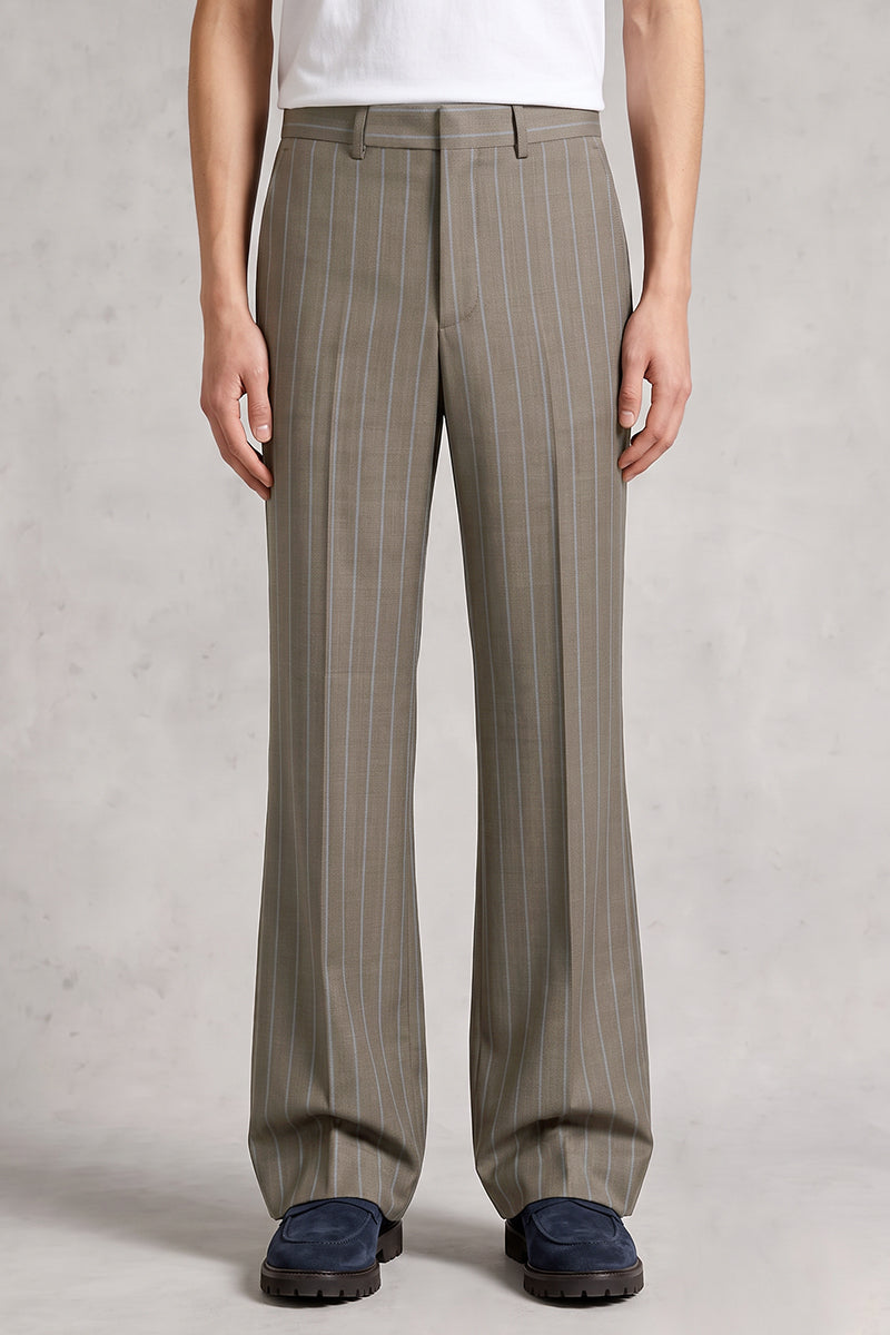 Brown 50% Merino Wool Suit Trousers