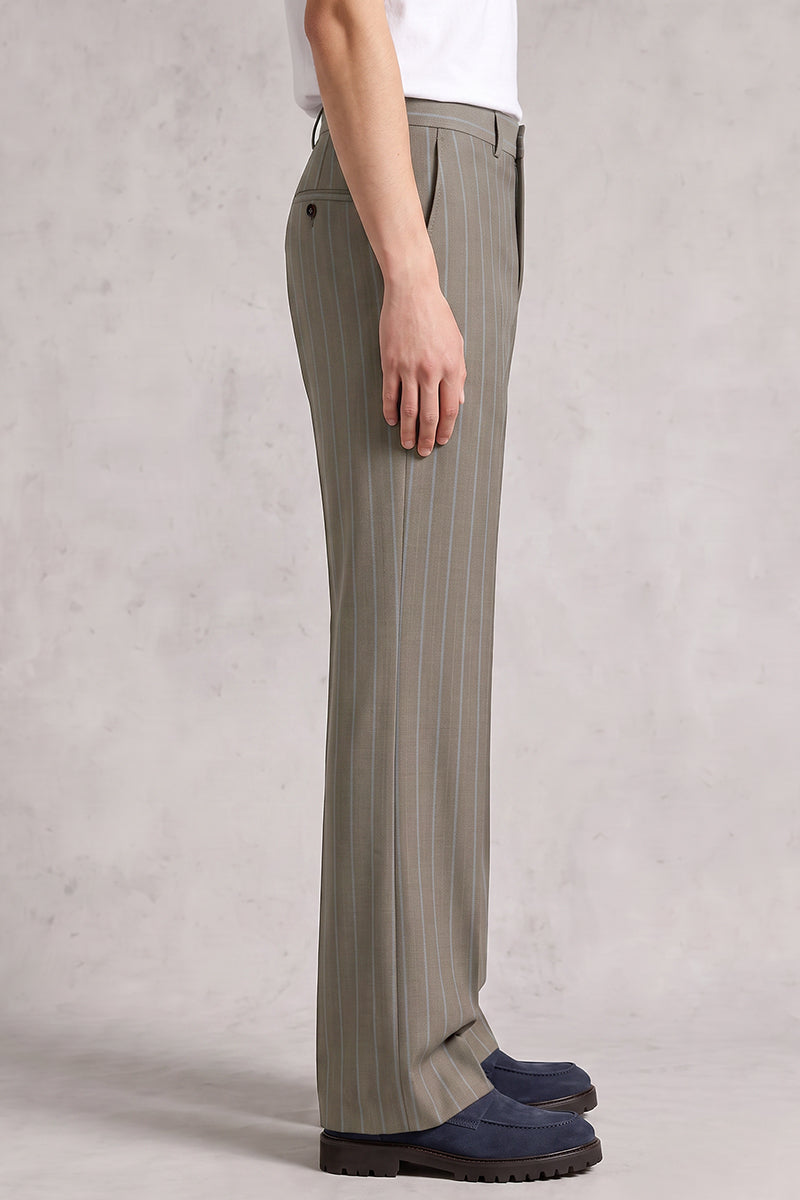 Brown 50% Merino Wool Suit Trousers