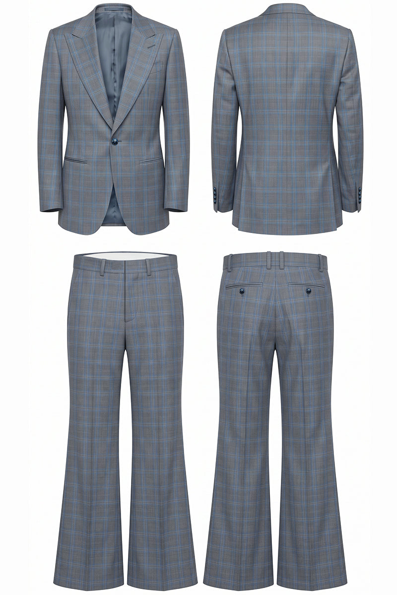Blue 50% Merino Wool Suit