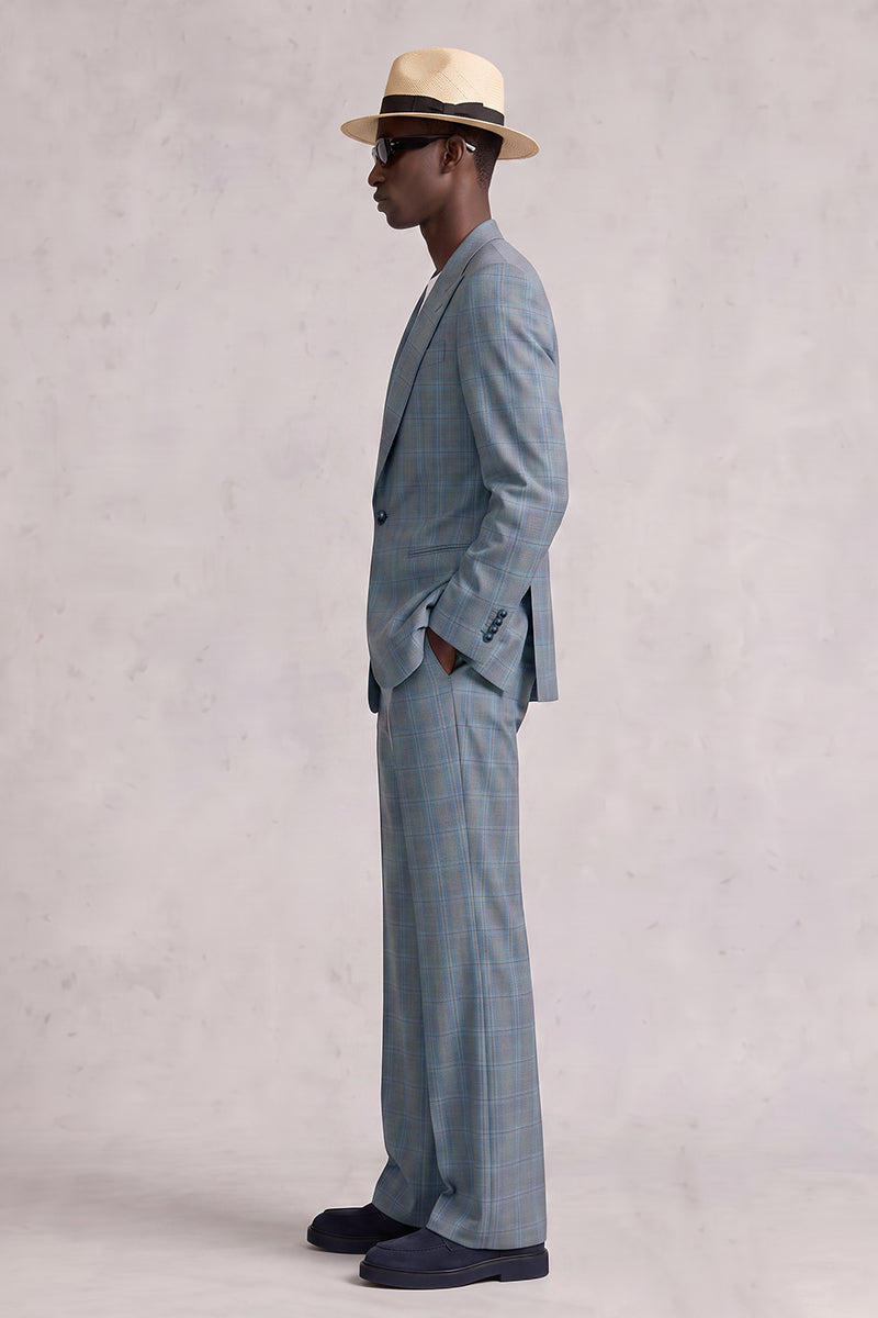 Blue 50% Merino Wool Suit