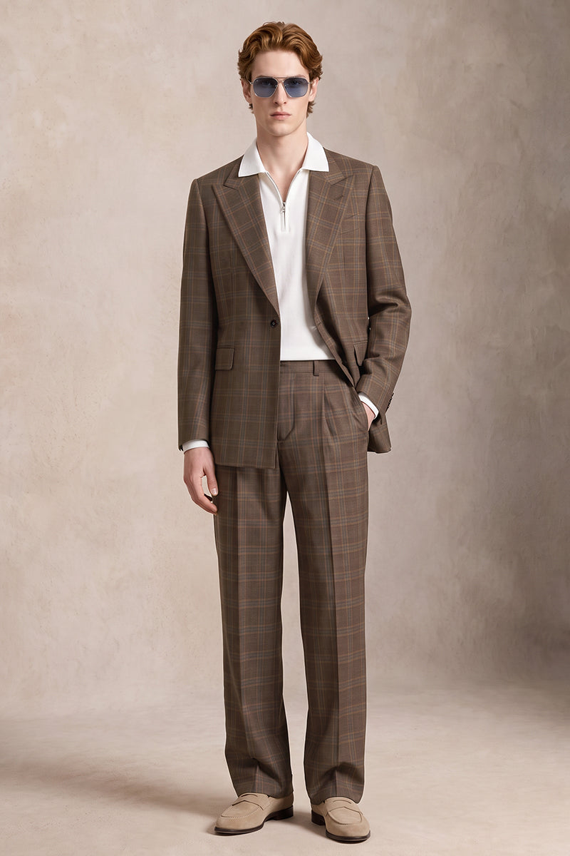 Brown 50% Merino Wool Suit