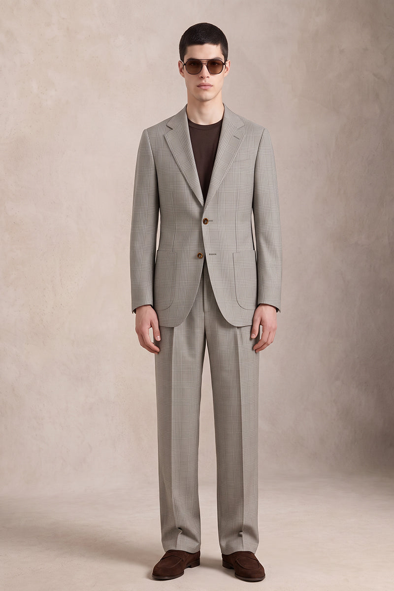 Gray 50% Merino Wool Suit