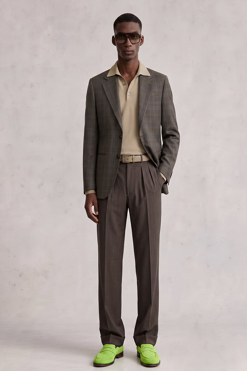 Brown 50% Merino Wool Suit