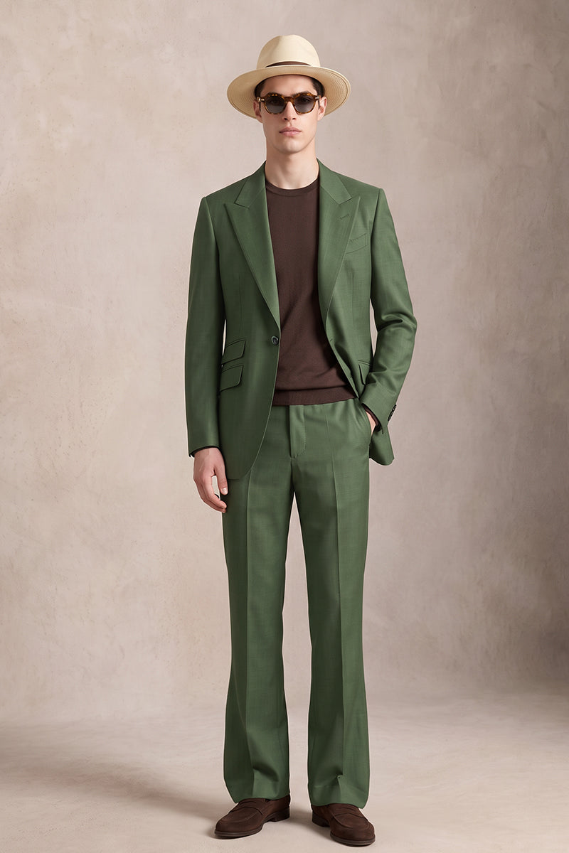 Green 50% Merino Wool Suit