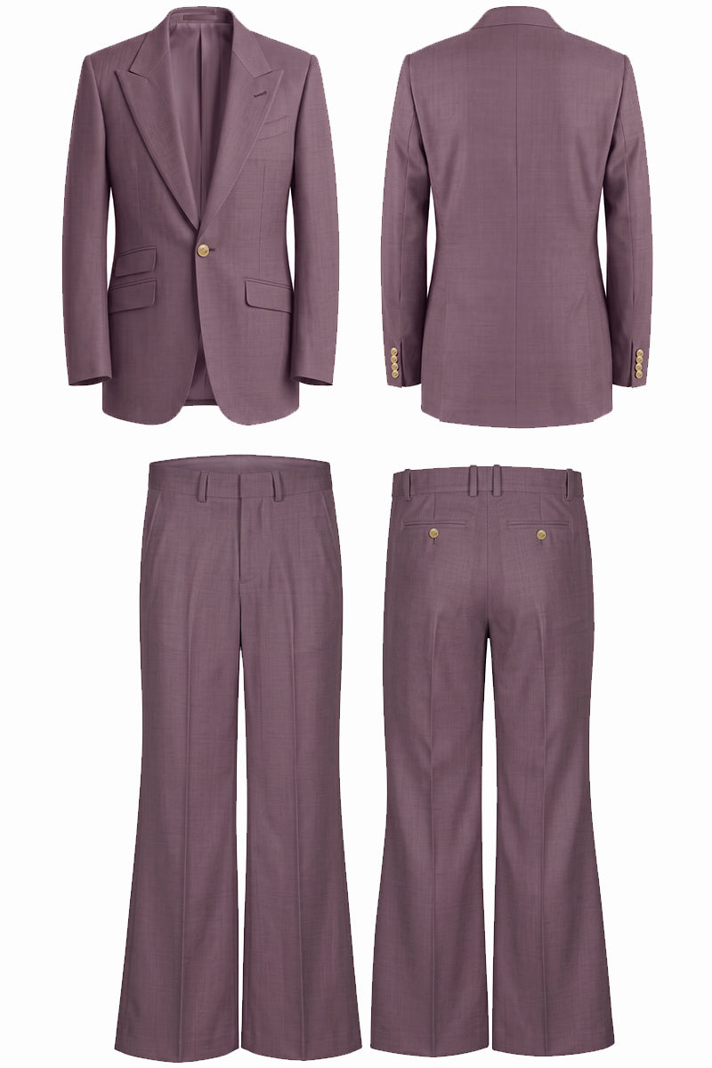 Completo viola in lana merino