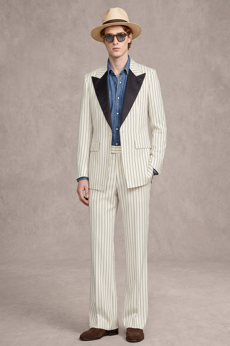 Beige 50% Merino Wool Suit