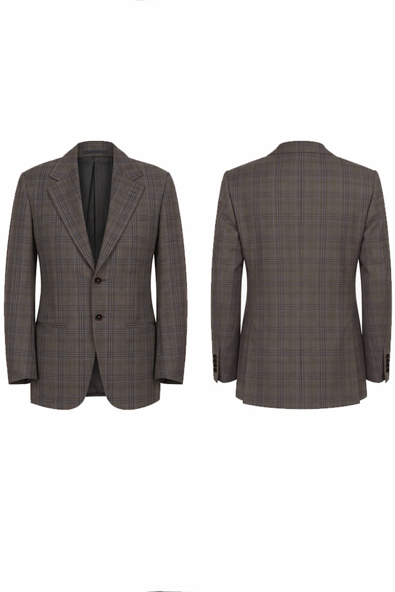Brown 50% Merino Wool Blazers